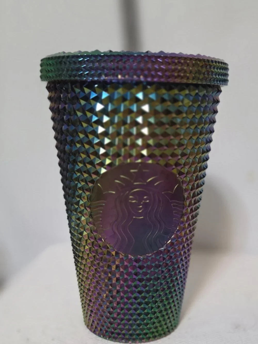 Starbucks Oil Slick Rainbow Studded Tumbler 16oz. Grande Cold Cup Ombre 2023